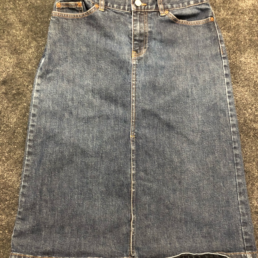 Gap jean knee length skirt
